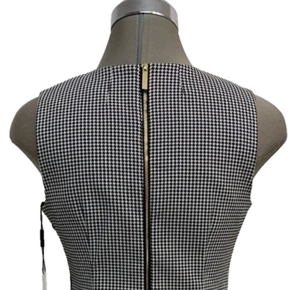 New Calvin Klein Elegant Houndstooth Timeless Sheath Dress - Picture 7 of 7